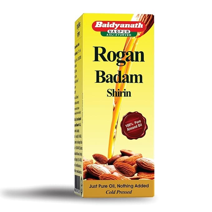 आयुर्वेद रोगन बादाम शीरीन (मीठे बादाम का तेल) कोल्ड-प्रेस्ड